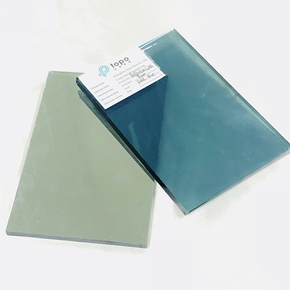 4mm 5mm 6mm 8mm 10mm 12mm 福特蓝镀膜建筑玻璃原片
