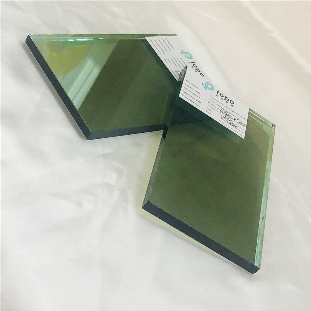 5mm-12mm法国绿镀膜反射玻璃原片