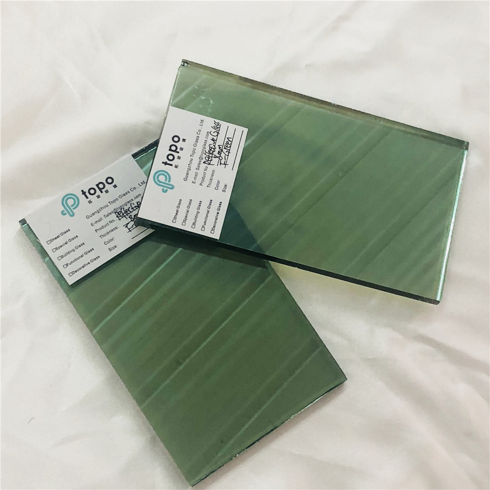 5mm-12mm法国绿镀膜反射玻璃原片