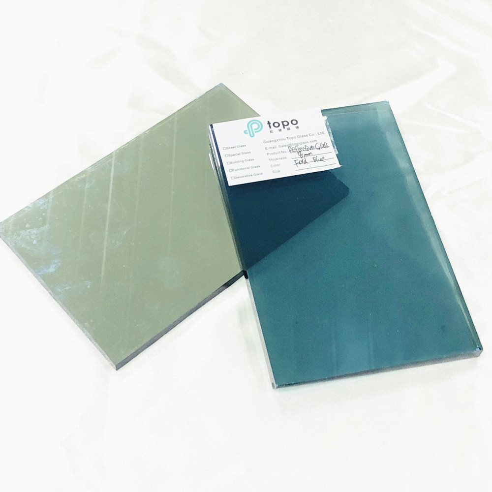 4mm 5mm 6mm 8mm 10mm 12mm 福特蓝镀膜建筑玻璃原片