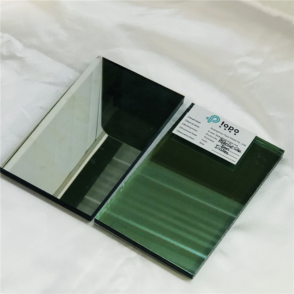 5mm-12mm法国绿镀膜反射玻璃原片