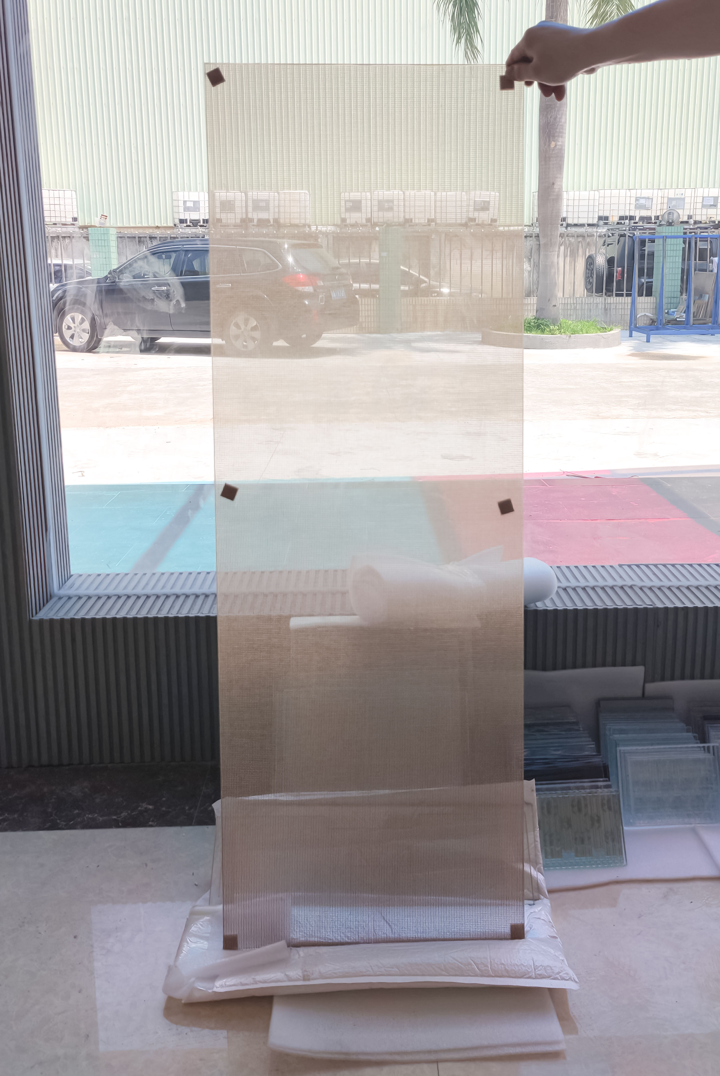 丝质夹层夹胶玻璃