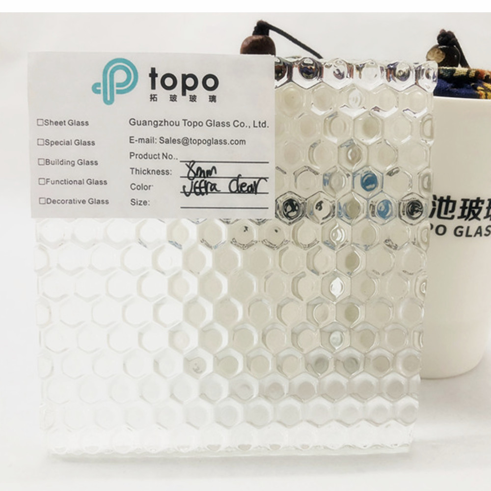 6mm 8mm 超白低铁夜珍珠花纹玻璃