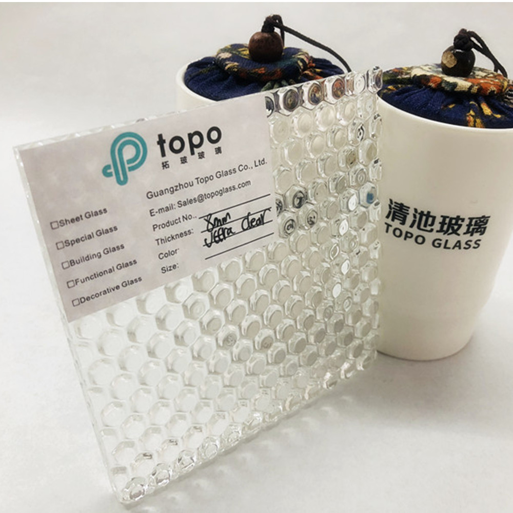 6mm 8mm 超白低铁夜珍珠花纹玻璃