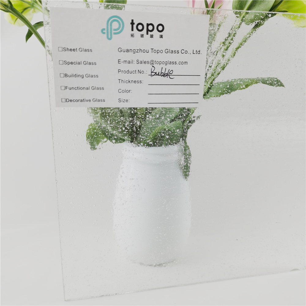 3mm 4mm 5mm 透明气泡纹理玻璃