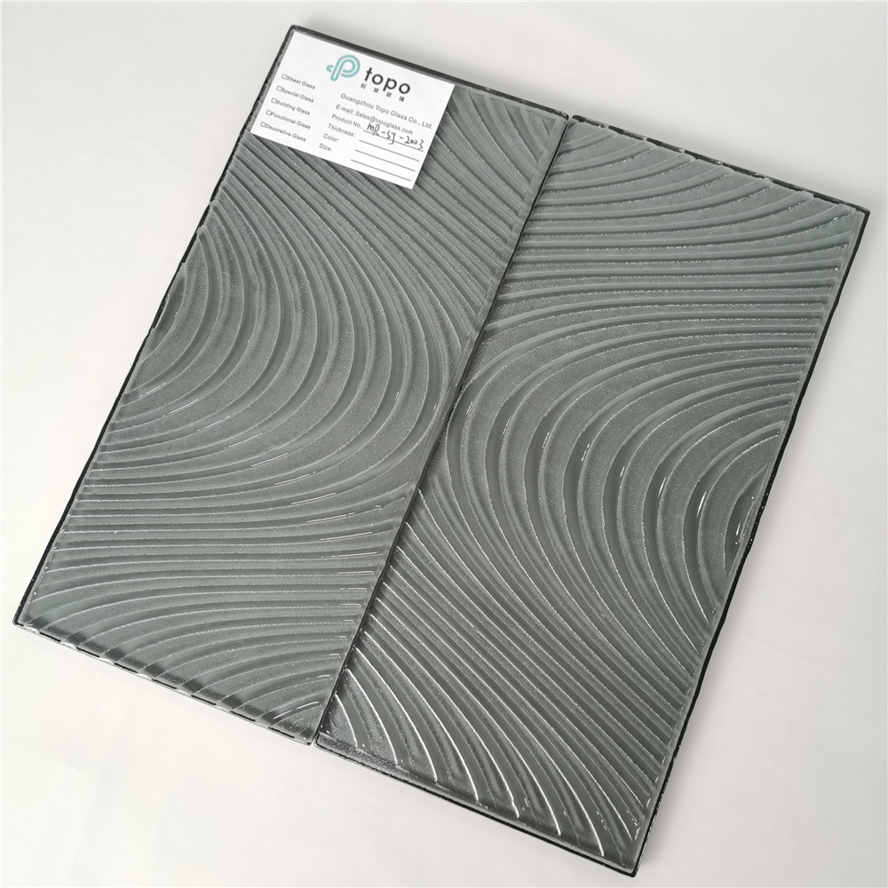  金黄/灰色/粉色/绿色/蓝色/超白熔断压花玻璃