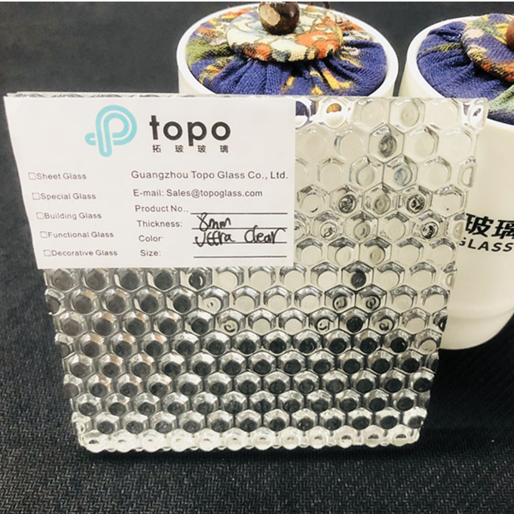 6mm 8mm 超白低铁夜珍珠花纹玻璃