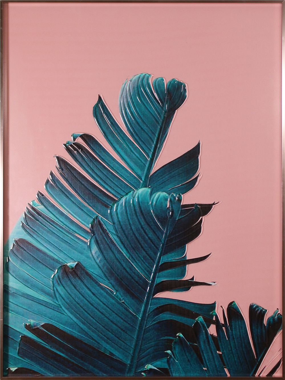 广州 H800mm*600mm 北欧批发绿色植物挂墙玻璃画家居装饰 