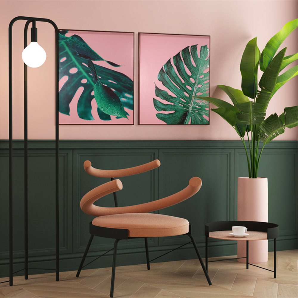 艺术时尚现代简约绿色植物电视沙发背景隔断玄关卧室装饰玻璃画高端挂画