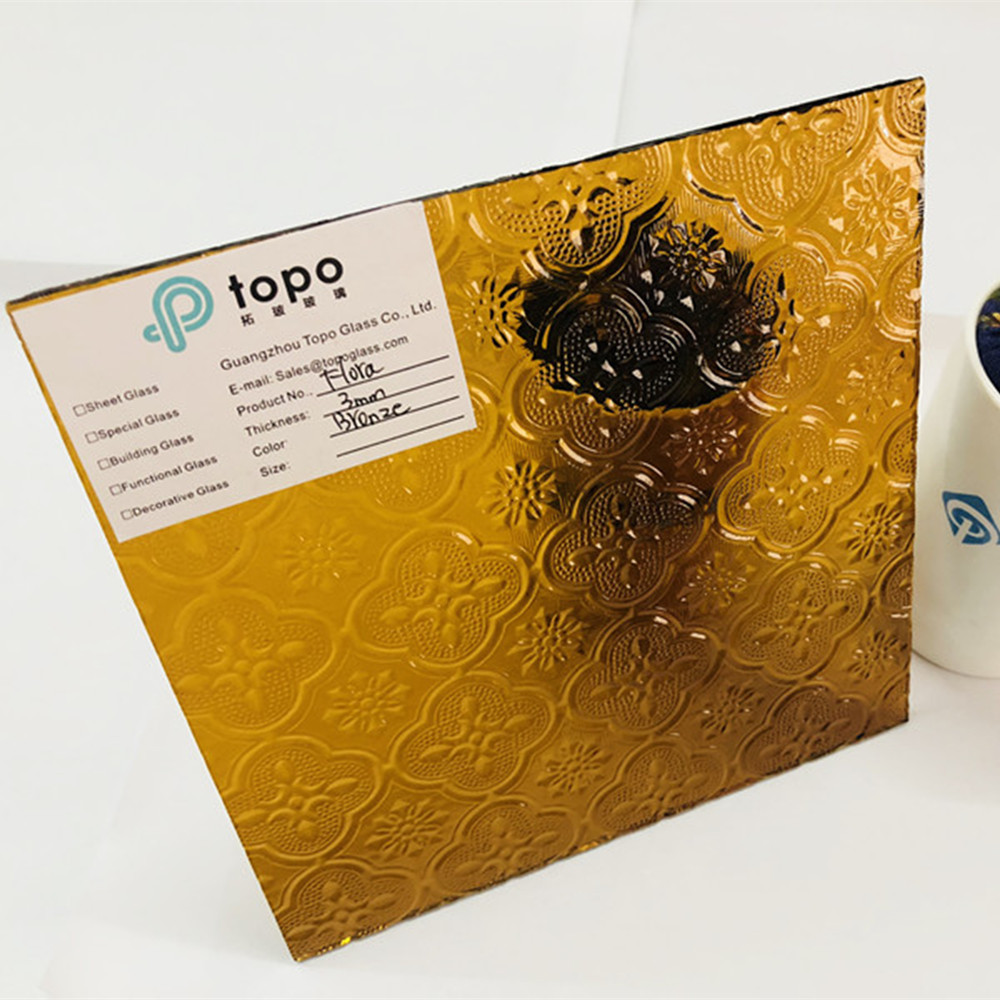 海棠花压花玻璃