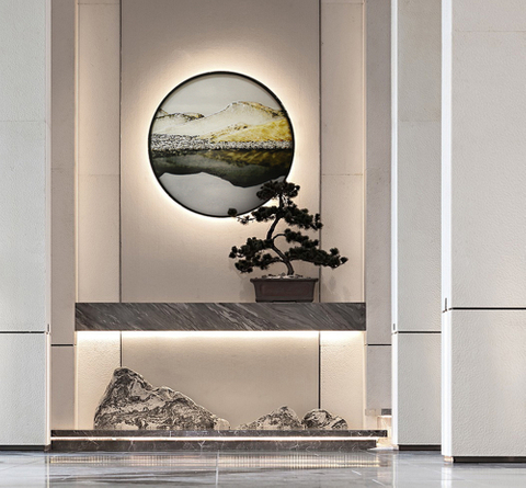 中国风格热销山水风景玻璃画