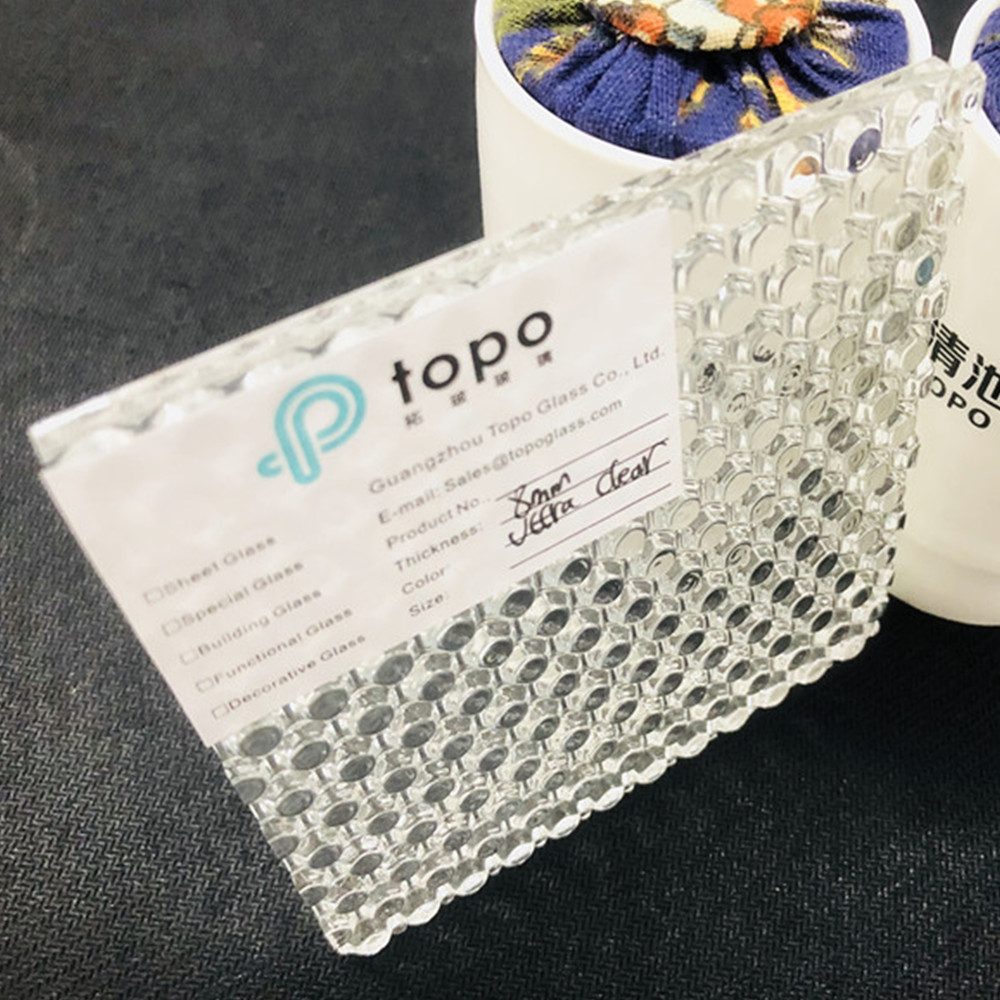 6mm 8mm 超白低铁夜珍珠花纹玻璃