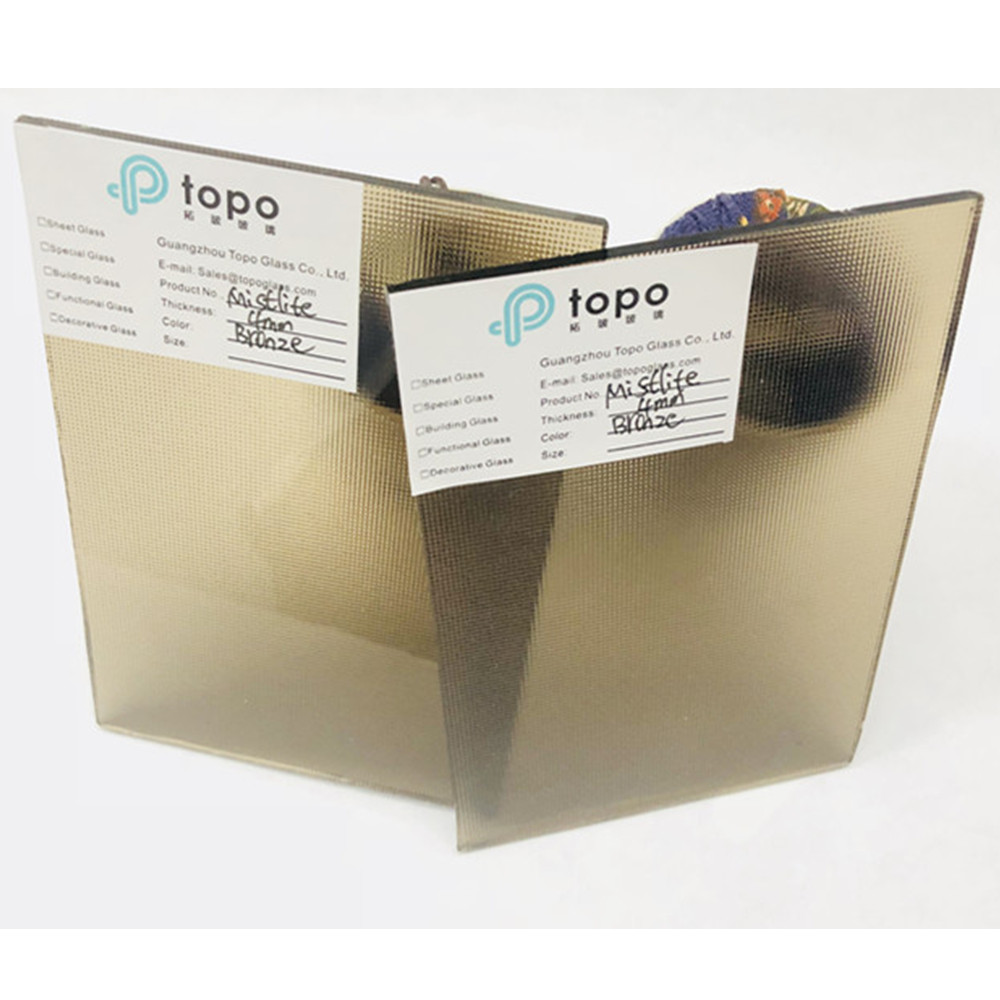 3mm 4mm 5mm 透明/青铜色雾纹玻璃