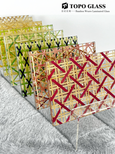 竹编夹层夹胶玻璃