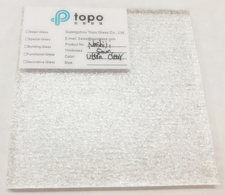3mm 4mm 5mm 超白低铁纳什吉花纹玻璃