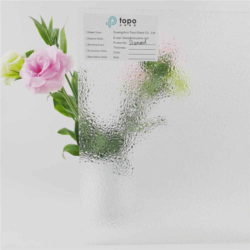 3mm 4mm 5mm 6mm 8mm 超白低铁钻石纹玻璃