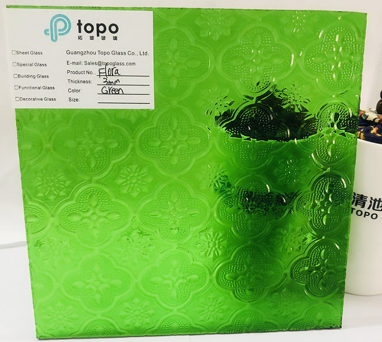 海棠花压花玻璃