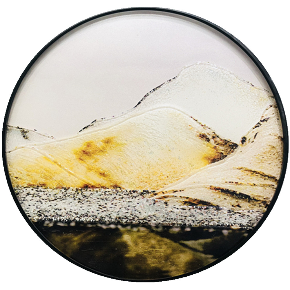 中式装饰400mm 500mm圆形现代艺术玻璃画供应