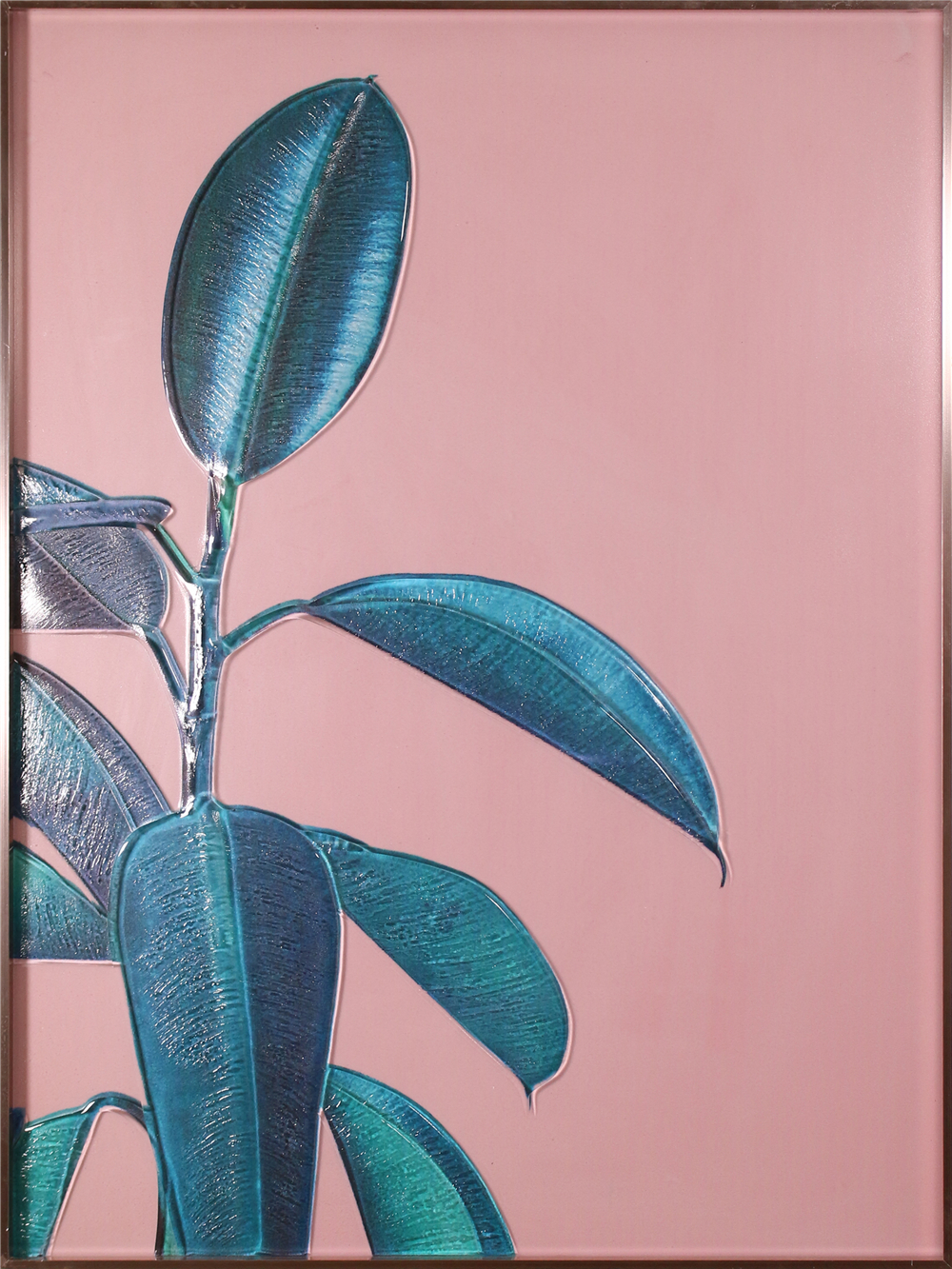 广州 H800mm*600mm 北欧批发绿色植物挂墙玻璃画家居装饰 