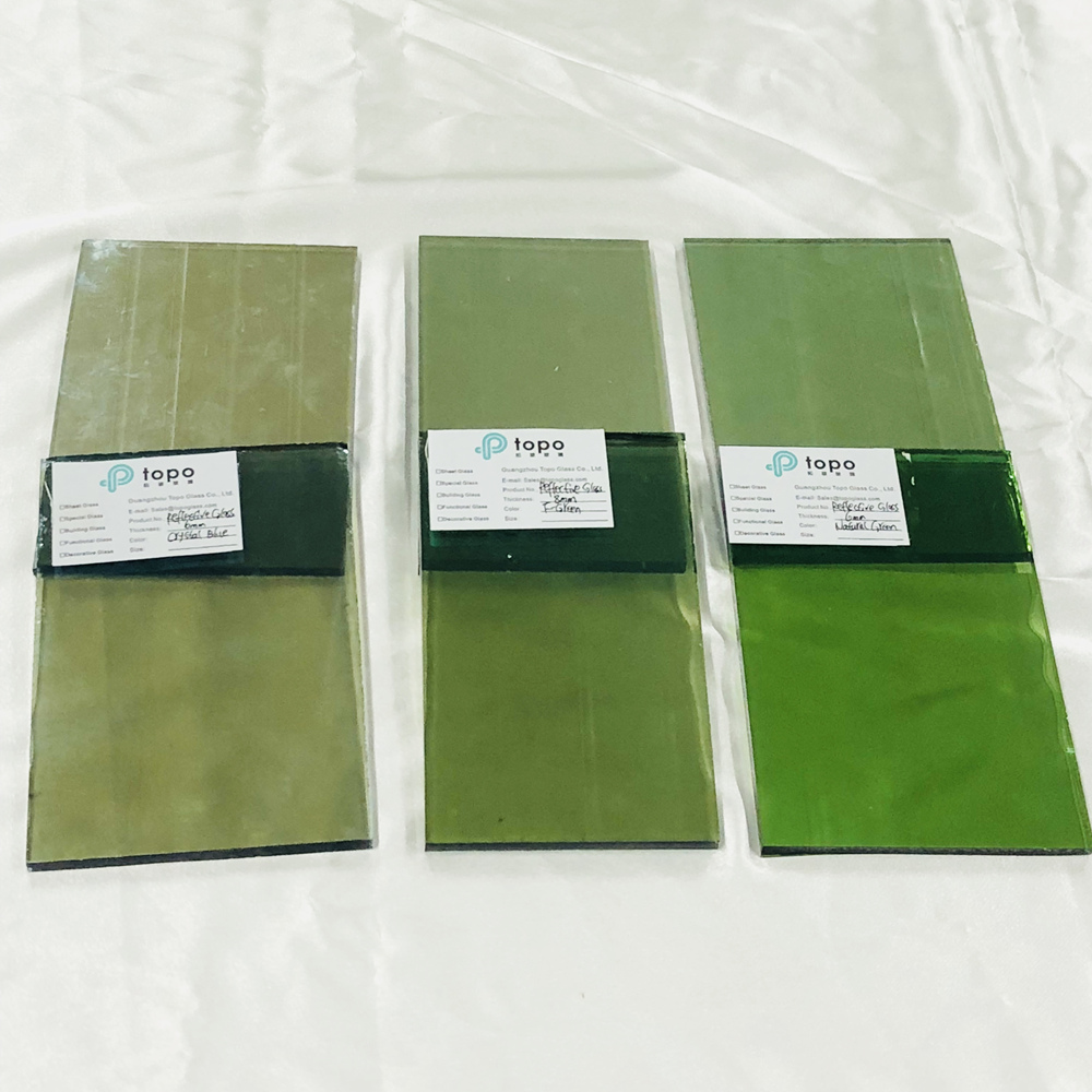 4mm 5mm 6mm 8mm 10mm 12mm 法式绿镀膜反光玻璃